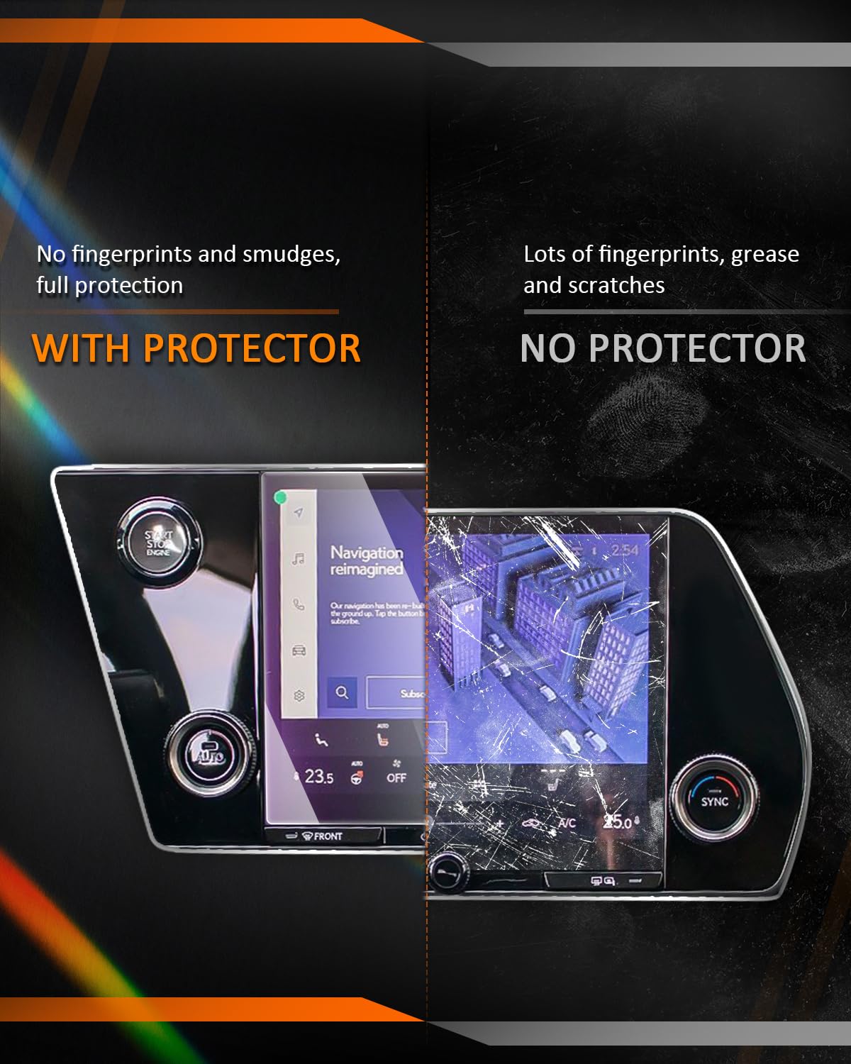 Tempered Glass For 2022 2025 Lexus Nx Screen Protector, 9.8 Inch Touchscreen, (Nx 250/Nx 350/Nx 350 F Sport Handling/Nx 350H/Nx 350H Premium), 2022 2023 2024 2025 Nx Gps Navigation Dashboard Accessories